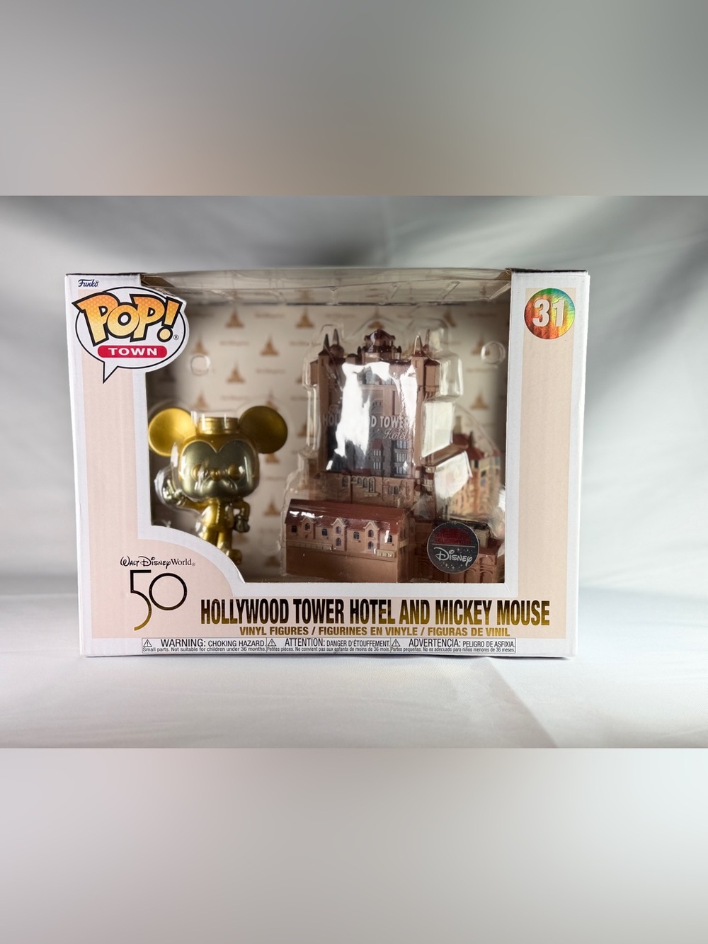 Disney 50th Hollywood Tower Hotel & Mickey Mouse (Gold) Funko Pop